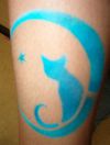 Airbrush cat tattoo